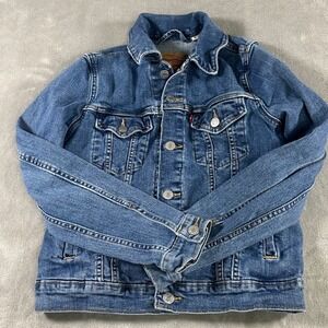 Levis Womens Original Trucker Denim Jacket Medium Wash Blue Size Small